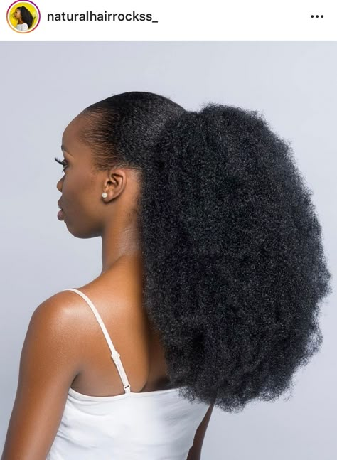 Afro Ponytail Hairstyles, Island Braids, Ponytail For Black Women, Afro Hair Bun, Natural Hair Ponytail, Human Hair Ponytail, Afro Ponytail, Sleek Ponytail Hairstyles, Marley Hair