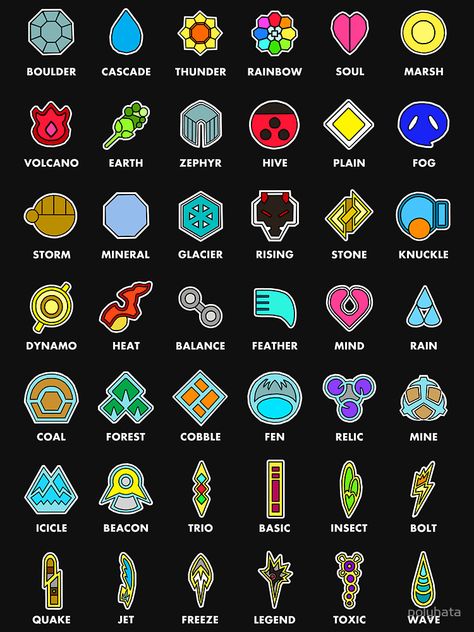 Design Pikachu Outfit, Pokemon Gym Badges, Pokemon Merch, Pokemon Badges, Kartu Pokemon, Gym Badges, Pokemon Names, 150 Pokemon, Pokemon Gym