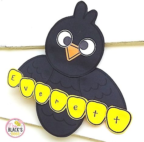 We're Something to Crow About Fall Bulletin Board Crow Preschool Activities, Scarecrow Name Craft, Crow Craft Preschool, Fall Name Activities Preschool, Fall Name Crafts Preschool, Name Practice Activities, Crow Craft, November Preschool, Name Activities Preschool