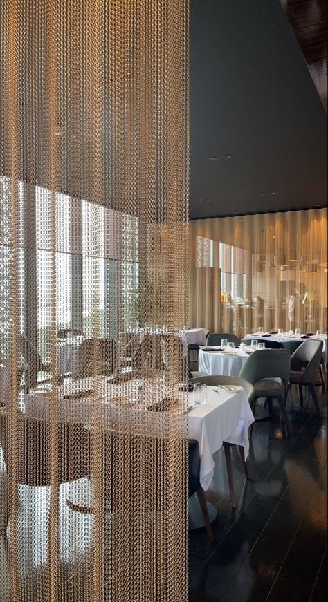 Havana Restaurant, Casa Malaparte, Mesh Curtain, Bank Vault, Coffee Restaurants, Ceiling Design Modern, Restaurant Interior Design, Screen Design, Window Shades