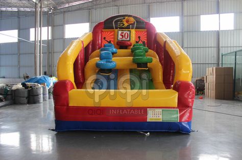 https://flic.kr/s/aHskioByxp | Double Hoop Inflatable Basketball Game | Great fun for everyone, this dual hoop game keeps kids and adults busy for hours! Side by side competition gets the excitement going. Take a shot and see if you can get 50 points, 30 points, 10 points, or if it will be a complete miss. Check out:http://www.qiqi-toys.com/Sports/Double-Hoop-Inflatable-Basketball-Game-874.html Inflatable Obstacle Course, Inflatable Water Park, Inflatable Slide, Giant Inflatable, Bouncy Castle, Carnival Games, Obstacle Course, Inflatable Pool, Football Field