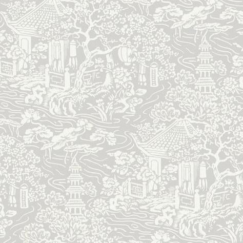 Toile Wallpaper - French Inspired Styles| Burke Decor Asian Wallpaper, Luxurious Wallpaper, Toile Wallpaper, York Wallpaper, Tea Culture, Chinoiserie Wallpaper, Beige Wallpaper, York Wallcoverings, Lotus Flowers