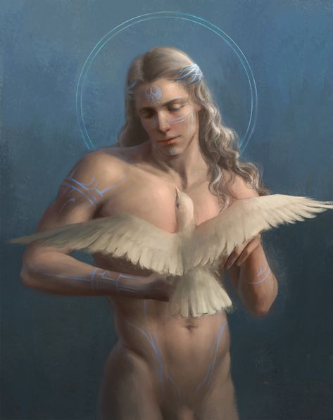 ArtStation - Manwë and the bird, Sarah Weizhen Xu The Silmarillion, Figure Study, Tolkien, Wall Photos, Fantasy Art, Photo Wall, Birds, Wall, Fictional Characters