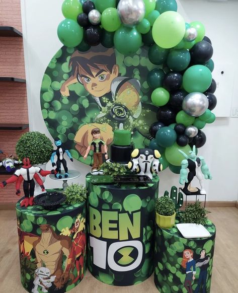 Ben 10 Birthday Party, Ben 10 Party, Ben 10 Birthday, 10 Birthday, Birthday Party Theme Decorations, Ben 10, 5th Birthday, Birthday Theme, Birthday Party Themes