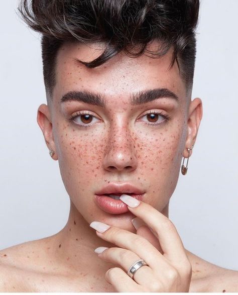 Mens Nails, Charles James, Front Hair, Favorite Youtubers, Male Makeup, Thank U So Much, Vogue Covers, James Charles, Cute Celebrities