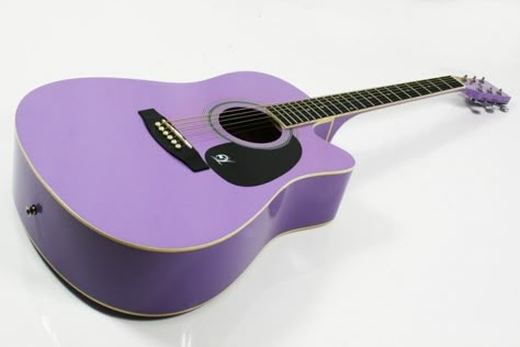 Light Purple -  Lindo cutaway Guitar Violet Guitar, Purple Music Aesthetic, Purple Guitar, Purple Music, Pretty Guitars, Everything Purple, I Love Purple, Purple Reign, The Color Purple