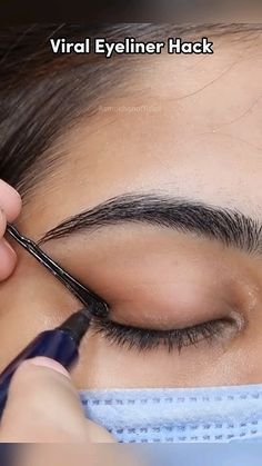 Bobby Pin Eyeliner hack | eyeliner Tutorial for beginners.. #eyeliner #wingliner #asmakhan How To Use Eyeliner Pencil For Beginners, Eye Makeup With Kajal And Liner, Eyeliner Bobby Pin Trick, Best Eyeliner For Beginners, How To Apply Eyeliner Pencil, Liquid Eyeliner Hacks, Thick Eyeliner Tutorial, How To Put On Eyeliner For Beginners, How To Eyeliner For Beginners