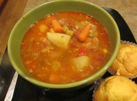 POOR MAN'S VEGETABLE NECKBONE SOUP 4 A CROWD #filling #flavorful #hearty #tasty #comforting #justapinchrecipes Neck Bone Soup Recipe, Salpicao Recipe, Pork Neck Bones Recipe, Vegetable Soup Crock Pot, Neck Bone, Cheap Meat, Bone Soup, Cheap Clean Eating, Hearty Soup