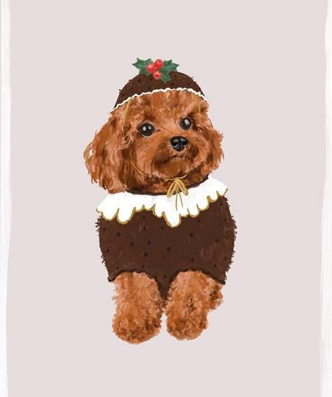 Just a little Christmas pud 🎄 . . . . . . . #dogsofinstagram #petlover #petportrait #petportraits #petportraitartist #illustration #illustrationartists #illustragram #illustrations #drawing #poodle #poodlesofinstagram #christmasgiftideas #pawtrait Christmas Poodle, Poodle Christmas, Dog Illustrations, Rudolph Christmas, Pet Portrait Painting, Christmas Pet, Dachshund Puppies, Amazing Drawings, Christmas Pudding