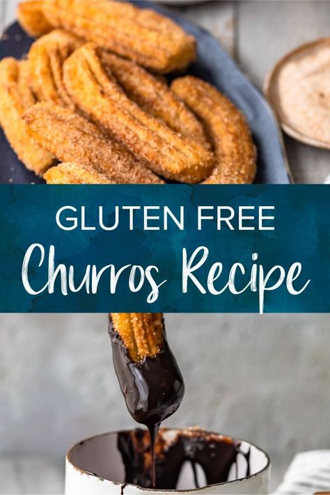 Sweet Gluten Free Treats, Gluten Free Fair Food, Gluten Free Churros Air Fryer, Healthy Churros Recipe, Gf Churros Recipe, Paleo Churros, Gluten Free Desserts Easy Fast, Cinnamon Sugar Snacks, No Fry Churros