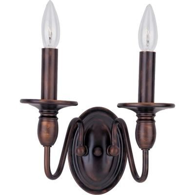 Illumine 2-Light Oil Rubbed Bronze Wall Sconce with Shade-HD-MA41692260 at The Home Depot Conservatory Decor, Bronze Sconces, Transitional Wall Sconces, Maxim Lighting, Cool Floor Lamps, Candle Wall Sconces, Incandescent Lighting, Wall Candles, Candelabra Bulbs