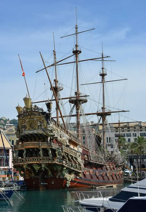 Galleon Ship, Pirate Ship Art, Sailing Ship Model, Sail Ships, Pirate Boats, Age Of Sail, Old Sailing Ships, Clipper Ship, Underwater City