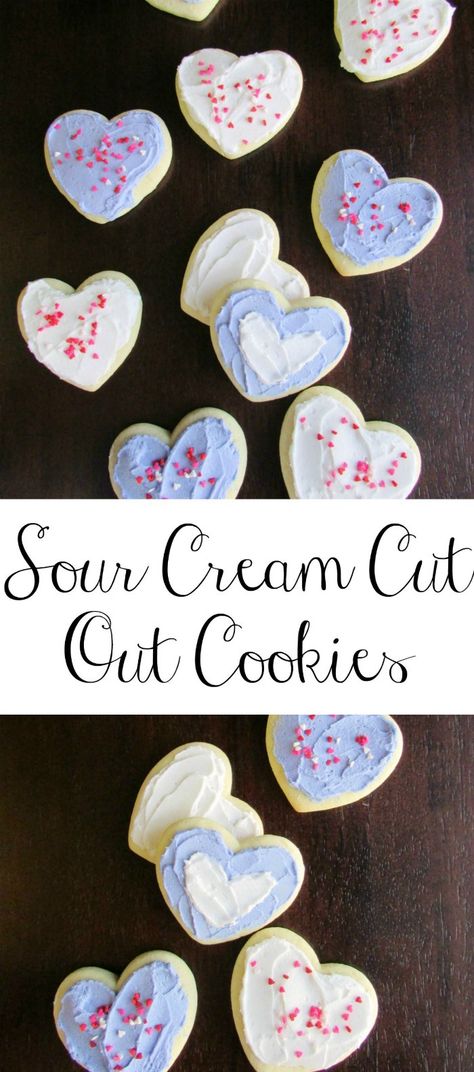 Sour Cream Cut Out Cookies, Sour Cream Scones, Cookies And Cream Frosting, Frosting Buttercream, Roll Out Sugar Cookies, Sour Cream Cookies, Soft Sugar Cookie Recipe, Sour Cream Sugar Cookies, Blogger Ideas