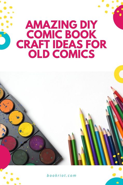 Have a stack or two of old comics lying around? Get crafty with these awesome DIY comic book craft ideas. comics | DIY crafts | crafting with comics Book Craft Ideas, Diy Comic Book, Book Themed Crafts, Pencil Case Crafts, Comic Book Crafts, Diy Comic, Comic Book Writing, Rock Crafts Diy, Book Character Day