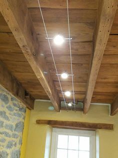 Lights For Beamed Ceilings, Lights Hanging From Ceiling Beams, Exposed Beams Lighting Ideas, Lighting For Open Beam Ceilings, Lights On Beams Ceilings, Ceiling Beam Lighting, Exposed Beam Lighting, Exposed Beams Ceiling Lighting, Open Beam Ceiling Living Room