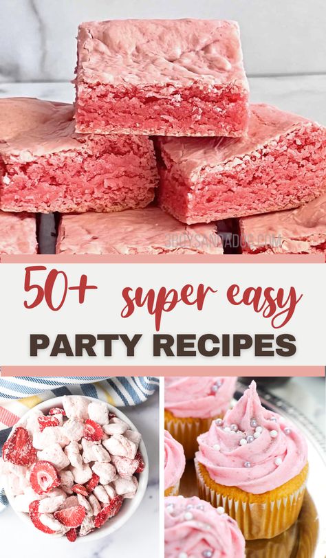 Don't miss this list of Pink Party Snack Ideas! If you have a celebration coming up, use this list of Pink Food Ideas to plan. Pink Horderves, Think Pink Party, Pink Colored Appetizers, Pink Themed Birthday Party Food, Pink Potluck Ideas, Pink Brunch Food Ideas, Galentines Party Food Ideas Pink, Pink Finger Foods For Party, Pink Party Food Savoury