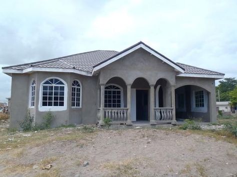 Caribbean House Design, Jamaica House, Clarendon Homes, Accessible House, Cheap Houses For Sale, One Storey House, Caribbean Homes, Cheap Houses, Dream Mansion