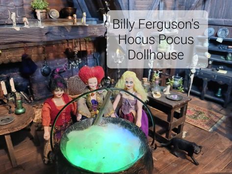 Hocus Pocus dollhouse dollhouse Sanderson sisters cottage Hocus Pocus Dollhouse, Sanderson Sisters Cottage, Witch Dollhouse, Disney Dollhouse, Fairies Garden, Witch Doll, Miniature Rooms, Sanderson Sisters, Halloween Carnival