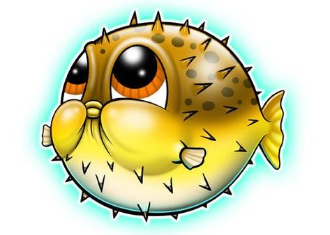 Blow Fish, Fish Under The Sea, Art Mom, Sea Tattoo, Fairy Drawings, Summer Series, Mermaid Drawings, Cartoon Fish, Puffer Fish