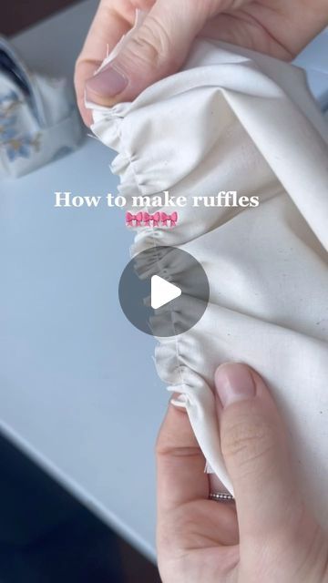 SEWING TOGETHER on Instagram: "Here👇🏼 There are many ways to make ruffles, but I think this is the easiest! - highest tension - longest stitch length - holding the thread tight Thats all you need to do to make the perfect and adjustable ruffles🎀 #sewingpattern #sewingproject #dressmaking #fashiondesign #sewing" How To Make Ruffles, How To Make A Ruffle, Sewing Ruffles, Thats All, High Tension, Ruffle Hem, Dressmaking, Ruffles, Sewing Projects