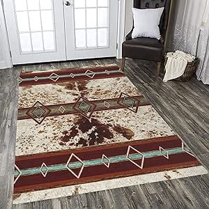 Modern Western Home, Modern Western Home Decor, Southwest Area Rugs, Living Room College, Native American Rug, Rug Tape, Non Slip Rug, Room Girls, Southwestern Area Rugs