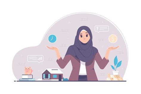 Free Victor, Teachers Illustration, Work In Silence, Logo Nature, Hijab Drawing, Money Girl, Muslim Images, Islamic Cartoon, Anime Muslim