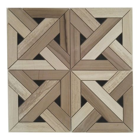 Tile & Top Arrow Weave 12" x 12" Natural Stone and Marble Mosaic Tile | Wayfair Modern Mosaic Tile, Stainless Steel Tile, Mosaic Bathroom, Mosaic Wall Tiles, Marble Mosaic Tiles, Powder Rooms, Fireplace Tile, Glass Mosaic Tiles, Marble Mosaic