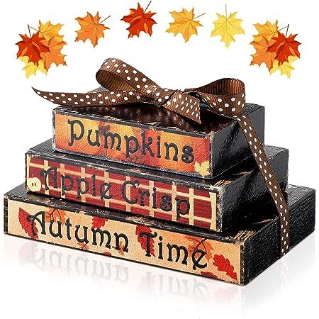 Tiered Tray Decorations, Stack Books, Christmas Pumpkins, Farmhouse Kitchen Signs, Fall Tiered Tray Decor, Farmhouse Halloween, Autumn Gifts, Theme Halloween, Winter Snowflakes