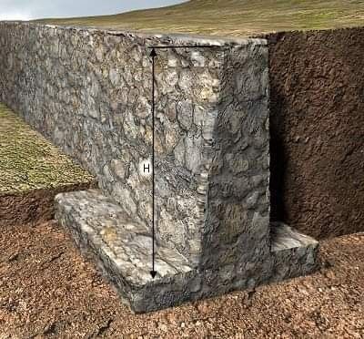 Gravity Retaining Wall, Luxury Houses Entrance, Rock Retaining Wall, Stone Walls Garden, Retaining Wall Design, Rammed Earth Homes, Concrete Retaining Walls, Stone Wall Design, Gabion Wall