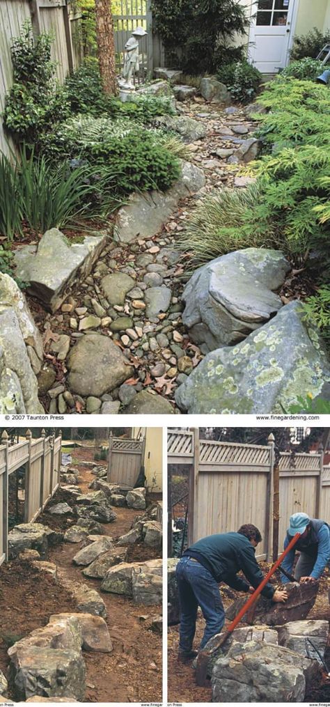 Dry Creek Bed, Dry River, Creek Bed, River Bed, Rock Garden Landscaping, Fine Gardening, Dry Creek, Have Inspiration, Landscape Plans