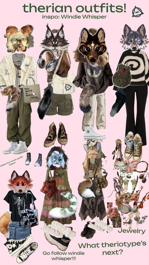 therian outfits clothes ideas inspiration therian otherkin alterhuman Therian Outfits, Cat Mask Diy, Felt Animal Masks, Silly Clothes, Animal Tails, Vulture Culture, Maybe In Another Life, Goblin Core, Cool Masks