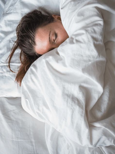 REM Sleep: Why It Matters & How To Get More Of It | SheerLuxe Rapid Eye Movement, Woman Sleeping, Eye Movement, Rem Sleep, White Sheets, Lifestyle Habits, Healthy Brain, Brain Development, Transform Your Life