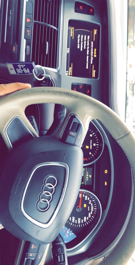 Audi Snapchat pb 08 Audi Driving, Bmw New Cars, Tumblr Car, Wallpapers Cars, Cars Tattoo, Tattoo Car, Quotes Car, Dream Cars Audi, Audi Interior