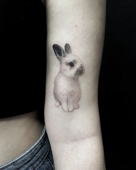 Realistic Bunny Tattoo, Rabbit Skeleton, Tattoo Over Scar, Bunny Tattoo, Rabbit Tattoo, Bunny Tattoos, Skeleton Tattoos, Rabbit Tattoos, Antique Turquoise