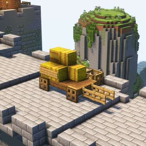 Simple Minecraft Cart Minecraft Walled Village, Villager Home Minecraft, Minecraft Tractor, Minecraft Mineshaft Ideas, Minecraft Cart, Minecraft Library Ideas, Minecraft Market, Minecraft Town Ideas, Minecraft Medieval Village