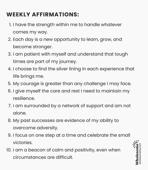 End Of Week Affirmations, Beginning Of The Week Affirmations, Affirmations For New Week, Affirmation Of The Week, Weekly Mantra Quotes, New Week Affirmation, Weekly Mantra, Weekly Intentions, Mindful Affirmations