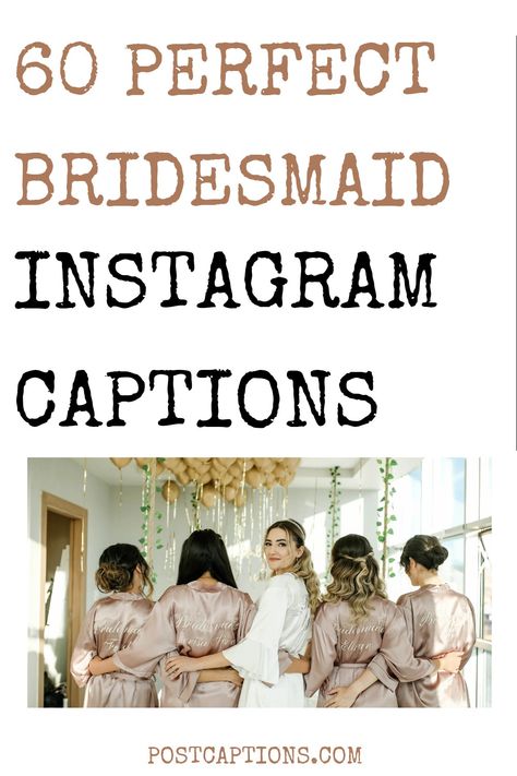 Being a bridesmaid also means that you get to attend a pre-wedding photo shoot and capture some amazing moments to cherish forever. In this blog post, we have compiled 60 Instagram captions to go with those stunning bridesmaid photos. Bridesmaid ig captions| Bridesmaids caption ideas| Bridesmaids quotes for Instagram Bridesmaid Instagram Post, Bridesmaid Instagram Story Ideas, Bestie Wedding Quotes Funny, Bridesmaid Funny Quotes, Bff Wedding Captions For Instagram, Bridesmaids Quotes Friendship, Best Friend Wedding Captions Instagram, Funny Bridesmaid Quotes, Bridesmaid Ig Caption