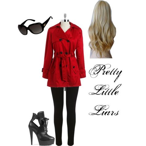 Red Coat costume #PLL Pretty Little Liars Costume, Pll Halloween, Pretty Little Liars Halloween, Ghost Heart, Pretty Little Liars Outfits, Teen Halloween, Pll Fashion, Pretty Little Liars Fashion, Book Week Costume