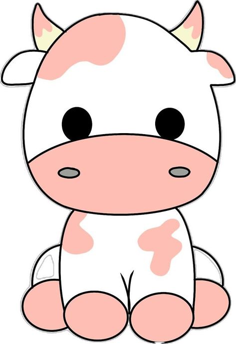 Cow, Pink, Black