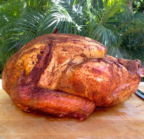 Smoked Turkey with Cajun Spices Cajun Turkey Seasoning Rub, Cajun Turkey Rub, Creole Butter Injection Recipe, Smoked Cajun Turkey, Cajun Smoked Turkey, Cajun Spice Recipe, Homemade Bbq Rub, Cajun Turkey Recipe, Creole Butter