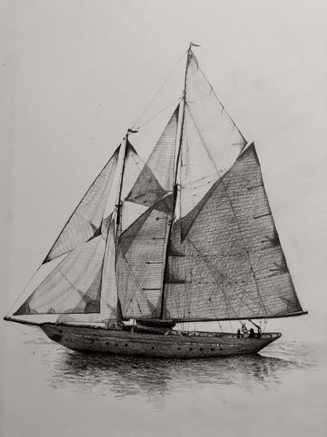 Boat In The Ocean Drawing, Boat Pencil Drawing, Drawing Boats Ideas, Drawing Boats Pencil Sketch, Ship Pencil Sketch, Ocean Drawing Pencil, Ship Sketch Simple, Ship Pencil Drawing, Ocean Pencil Drawing