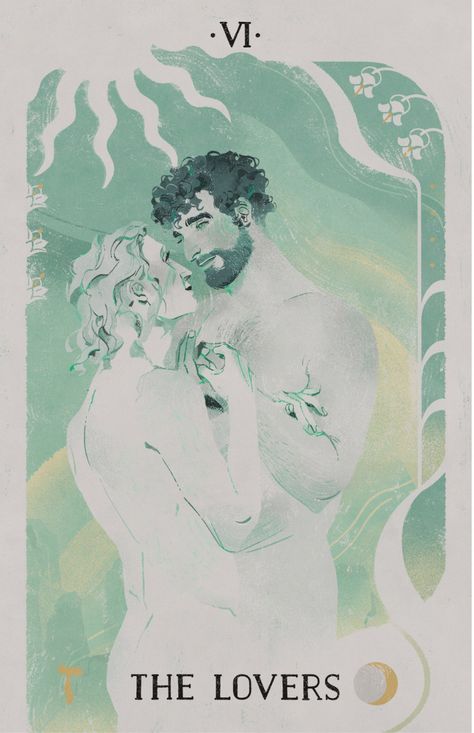 The Sefirot Game (@TheSefirotGame) / Twitter Gay Illustration Art, The Lovers Art, Tarot Cards Design, Tarot The Lovers, The Lovers Tarot Card, Love Body, The Lovers Tarot, Tarot Cards Art, Lgbt Art