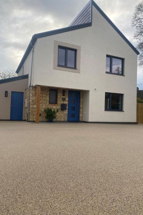 Resin Bound Driveways, Resin Driveway, Pebble Beach, The Colour, Driveway, Low Maintenance, Modern Home, Modern House, Garage Doors