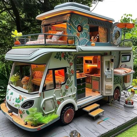 Baddie Apartment, Old School Bus, Tiny House Camper, Bus Living, Bus Ideas, Garden Magic, Bus House, Gift Basket Ideas Christmas, Small Campers