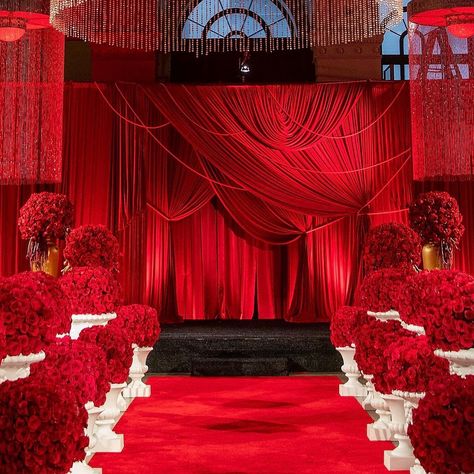 Exquisite Events Preston Bailey Wedding, Red Lighting, Colin Cowie Wedding, Hot Wedding, Wedding Room Decorations, Red Backdrop, Special Events Decor, Wedding Backdrop Decorations, Wedding Expenses