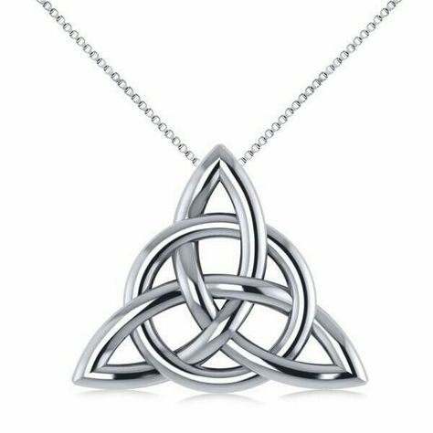 Pendant Celtic Knot Bracelet, Necklace Infinity, Necklace White Gold, Celtic Knot Pendant, White Gold Pendant Necklace, Celtic Necklace, White Gold Necklace, Irish Jewelry, Triangle Necklace