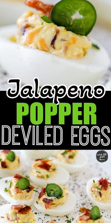 Easy keto deviled eggs recipe that's jalapeno popper flavored! You'll love these spicy bacon deviled eggs with jalapenos. Jalepeno Popper Deviled Egg, Jalapeño Popper Deviled Eggs, Fun Deviled Eggs, Deviled Eggs With Cream Cheese, Jalapeno Popper Deviled Eggs, Jalapeño Deviled Eggs, Spicy Deviled Eggs Recipe, Thanksgiving Healthy, Deviled Eggs With Bacon