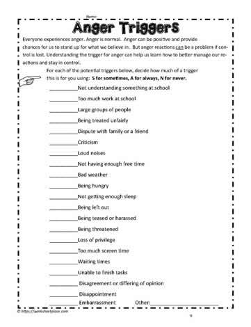 What Triggers Your Anger Anger Interventions, Anger Management Activities For Adults, Anger Triggers Worksheet, Anger Management Activities For Teens, Anger Activity, Managing Triggers, Triggers Worksheet, Family Therapy Worksheets, Anger Triggers