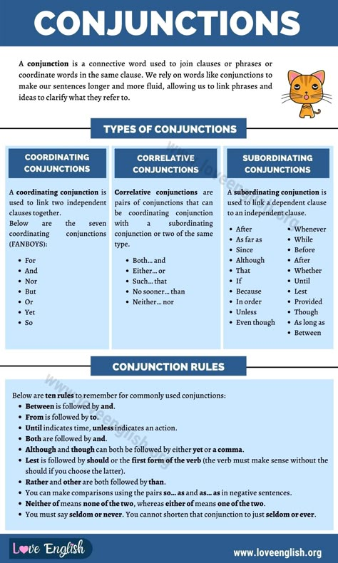 Coordinating And Subordinating Conjunctions Anchor Chart, Correlative Conjunctions Anchor Chart, Subordinating Conjunctions Anchor Chart, Conjunction Chart, Conjunction Words, English Conjunctions, Types Of Conjunctions, Teaching Conjunctions, Conjunctions Activities