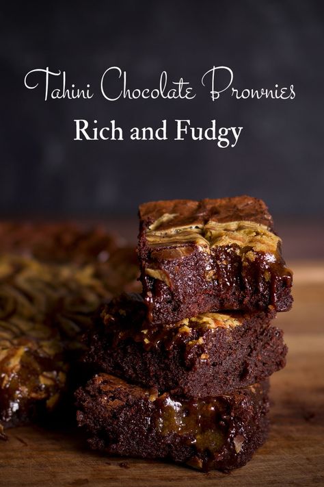 Vegan Tahini Brownies, Chocolate Tahini Cake, Tahini Sweet Recipes, Desserts With Tahini, Chocolate Tahini Cookies, Tahini Recipe Desserts, Tahini Dishes, Tahini Baking, Tahini Sweets